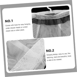 Wasmand Net - Waszak Ophangen - Wasknijpers Opbergen - Met Draaibare Haak - 24.50X22.00X0.10CM - Zoals Getoond — thumbnail 3