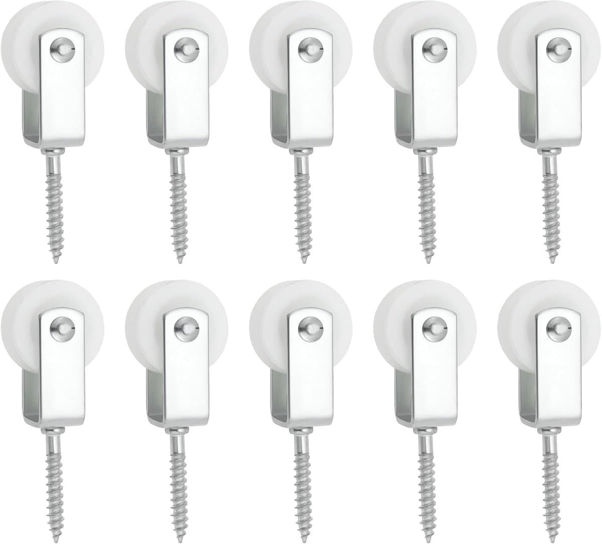 SnelShoppen - 10 stuks 30mm Nylon Pulley Touw Hijsrollen voor Binnen, Terras, Balkon, Dak en Wandbevestigingen - Compact en Ruimtebesparend — afbeelding 1