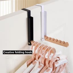 Dailygoods- Droogrek Opvouwbaar - Over de Deur Haken - Multifunctioneel - Kapstok - Draagbaar - 16 cm Uitgeschoven — thumbnail 2