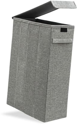 Dailygoods - 20 cm Smalle Wasmand met Deksel - 50L Opbergbox Grijs — thumbnail 1