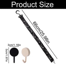 Dailygoods- Poppen Organizer 66 cm - Hangende Knuffeldierketting - 8 Metalen Clips - 2 Extra Haken - Stof/Plastic - Voor Organiseren Speelgoed - Knuffelorganizer — thumbnail 4