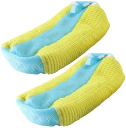 Dailygoods - 2 stuks schoenenwasmachinezakken voor droger en wasmachine, zachte vezels, 360° reiniging, herbruikbare waszak voor sneakers en tennisschoenen (geel) — thumbnail 1