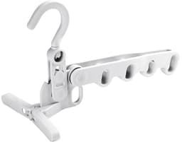 Dailygoods- Droogrek Stevig - Opvouwbaar - Draagbaar - 5 Ophanggaten - Voor Over de Deur - Duurzaam Kunststof - Kledingrek — thumbnail 3
