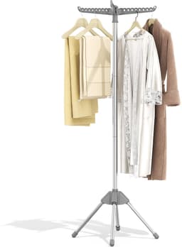 Dailygoods- Droogrek Opvouwbaar - Ruimtebesparend Wasrek - Roestbestendig - Geschikt Voor Binnen/Buiten - 63,5 x 63,5 x 150 cm - Wasdroger — thumbnail 1