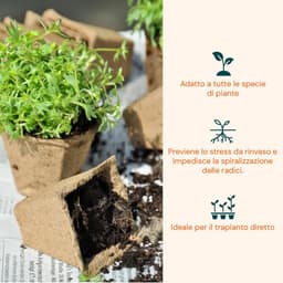- Set van 120 biologisch afbreekbare plantenpotten van natuurlijk turf voor broeibed en tuin, directe verplanting, gezonde wortelgroei, milieuvriendelijk — thumbnail 5