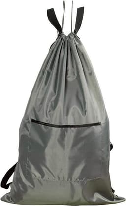 Waszakken, Tas voor vuile kleding om achter de deur te hangen, Schouder opbergtas wastas, Grijs — thumbnail 5