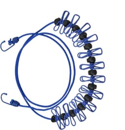 Waslijn met Clips - Drooglijn Kledinglijn - Kleding Drogen - Winddicht Antislip Ontwerp - 3.7 Meter - Blauw — thumbnail 1