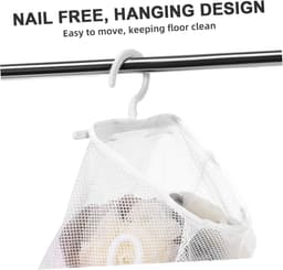 Wasknijperhouder Set - Opbergtas - Thuis Organiseren - Ademend Mesh Materiaal - 24.5x22CM - Wit — thumbnail 4