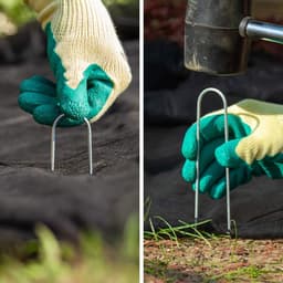 SnelShoppen - 100 Ground Anchors van Gecoat Staal - Stevige Grondspikes voor Tuin en Camping - Ideaal voor Bevestigen van Onkruiddoek, Grondzeil en Ka — thumbnail 4