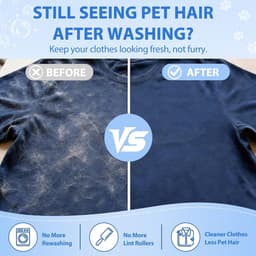 SnelShoppen - Haarvanger voor Wasmachine, 8 Herbruikbare Ballen, Effectieve Anti-Haar voor Honden- en Kattenharen, Zachte Spons voor Pluisjes en Huish — thumbnail 3