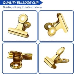 Verpakking van 30 - 1,22" (31 mm) mini metalen scharnierclips - kleine bull clips - ordners/rekeningklemmen - voor kantoor/thuis/school/winkel — thumbnail 4