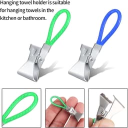 20 stuks Handdoek Ophang Clips - Kleurrijke Metalen Clips voor Theedoeken - Multifunctionele Clips voor Handdoeken en Pannenlappen - Badkamer en Keuken - Ophangen en Ordenen - Set van 20 Clips — thumbnail 5