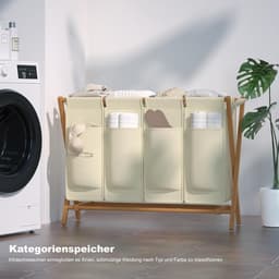 Equivera Wasmand 4 Vakken - Wasmand - Wassorteerder - Wasbox — thumbnail 3