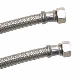RVS Waterslang, Flexibele Slang, 1/2" x 3/4", 300mm, DVGW — thumbnail 1