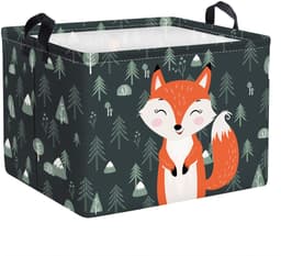 Opbergmand - Met Bosdieren Print - Voor Baby en Kind Speelgoed en Was — thumbnail 1