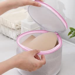 BH Waszakken - Mesh Delicates Zakken - Ondergoedbeschermer met Rits - Voor Wasmachine & Reizen - Voor Vrouwen & Studenten - Wit - 30x25 cm - 6 Stuks — thumbnail 2