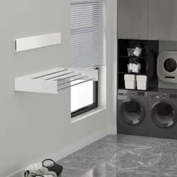 Livista Opvouwbaar Wanddroogrek – 100x50x10.5 cm – Aluminium – Stevig en Ruimtebesparend – Voor Binnen & Buiten – Wit — thumbnail 4