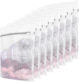 Allecta - Set van 8 wasbare mesh waszakken voor delicate was - reizen - lingerie - sokken - beha's - broeken - schoenen - maskers - ondergoed (40 x 30 cm) — thumbnail 1