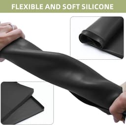 Unyqoos® Zwarte siliconen mat voor vloerbescherming onder koelkast en wasmachine — thumbnail 3