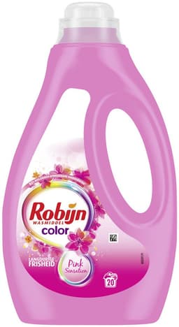 10 x Robijn - Color Pink Sensation - Vloeibaar Wasmiddel - 20 Wasbeurten - Grootverpakking - Kleurbehoud - Wasmiddel - Essentiële Oliën - Frisheid - Biologisch Afbreekbaar — thumbnail 5