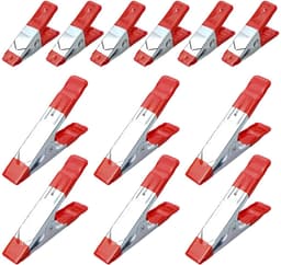 Unyqoos® Set van 12 veelzijdige metalen veerklemmen met rubberen grip voor diverse toepassingen — thumbnail 1