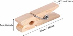 20 stuks - Houten clips - Opbergclips - Fotoclips - Houten wasknijpers - Houten knutselspullen - 3,5*0,7 cm - voor doe-het-zelfprojecten, woonaccessoires en het organiseren van kleine spullen — thumbnail 4