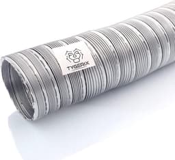 Flexibele Aluminium Afvoerslang 70mm - Uitschuifbaar 1,2m voor Afzuigkap, Fornuis en Ventilatie — thumbnail 3