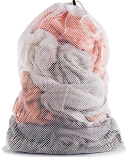 Grote waszak- Treksysteem - Trekbandsluiting - Polyester - Laundry bag - Laundry Bag - Wasnet – Waszakje - Groot XL - 60x90CM - Wit - LOUZIR — thumbnail 1