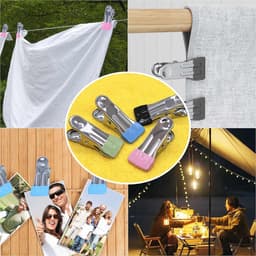 40 stuks multifunctionele wasknijpers van roestvrij staal in verschillende kleuren voor kleding en voedselverzegeling — thumbnail 2