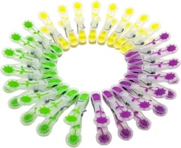 Set van 24 Zachte En Duurzame Wasknijpers Blauw — thumbnail 4