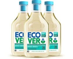 Ecover - Vloeibaar Wasmiddel Universal - Voordeelverpakking 3 x 1 L - 84 wasbeurten - Plantaardig & Biologisch afbreekbaar - Krachtige reiniging bij 20°C - Frisse geur