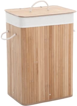 Wasmand Vuile wasmand met handgrepen deksel en uitneembare voering Opvouwbaar en ruimtebesparend Maximaal draagvermogen 20 kg Stevige en duurzame constructie 40 x 30 x 60 cm naturel — thumbnail 5