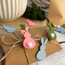 Mini Houten Wasknijpers voor Pasen – Decoratieve Hazenklemmen in 54 Kleurrijke Stukken — thumbnail 2