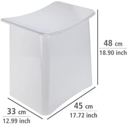 Unyqoos® Witte multifunctionele kruk met uitneembare waszak voor badkamer — thumbnail 4