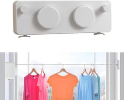 Intrekbare Waslijn voor Kleding Drogen Wandmontage — thumbnail 1