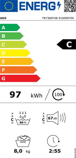 AEG TR738AT4B warmtepompdroger — thumbnail 2