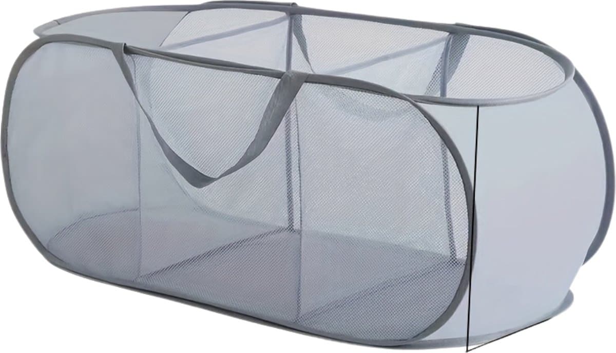 Livano Laundry Basket - Wassorteerder 3 Vakken - Wassorteerder - Wasmand 3 Vakken - Laundry Bag - Grijs — afbeelding 1