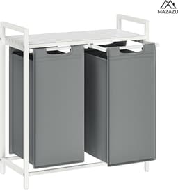 MIRA Home - Wasmand - 2 vakken - Wassorteerder - Laundry Basket - 2x46 Liter - 73x33x72 — thumbnail 1