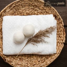 Tiny Panda - Wasbollen - Droger Ballen XL 6 stuks inclusief lavendelolie – Zero waste Dryer Balls - Duurzaam – Wasverzachter – Herbruikbare Drogerballen – Droogt de was sneller — thumbnail 4
