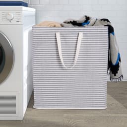 Opvouwbare wasmand 100 liter - Grote capaciteit - Waterdicht van PE - Grijs — thumbnail 5