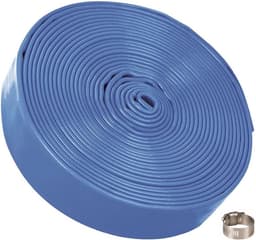 Afvoerslang blauw platte slang 10 meter - 1.25 inch incl. klemmen — thumbnail 1