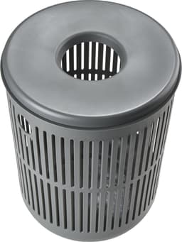 Zone Denmark Ume Wasmand met Deksel - 60 liter - Grijs - Kunststof - Ronde Wasmand met Hengsel - Wasbox of Opbergmand — thumbnail 4