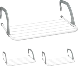 droogrek hangend - set van 3 - 3 m drooglengte - voor balkon - radiator - staal — thumbnail 1