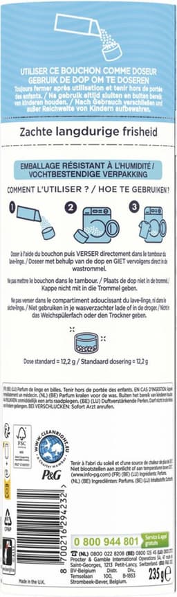 Lenor Light Geurbooster Voor Je Was - Katoen Fris - Wasparfum - 6 x 235 gram — thumbnail 2