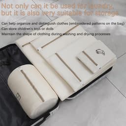 6 stuks wasnet voor wasmachine, drie lagen dikke waszakken met ritssluiting, laundry bag voor gevoelige mantels, blouse, schoenen, beha, sokken, babykleding enz. (6 stuks) [Energieklasse A] — thumbnail 4