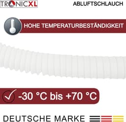 TronicXL PVC afvoerslang UNIVERSEEL 100 mm - 3 m voor droger, airconditioning, en meer - luchtafvoer drogeraccessoires — thumbnail 4