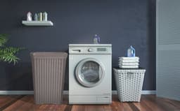 Hega Hogar Wasmand met deksel Rotan - taupe - gevlochten kunststof - 60 liter - 34 x 43 x 62 cm — thumbnail 2