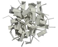 500 Witte Zaksluitclips, Clipsluitingen voor Zakken (150x8 mm)