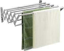 Florixa® Wanddroogrek Inklapbaar - Wanddroogrek - Zilver - ‎43cm x 5cm x 12cm