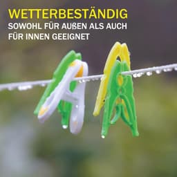 Uittrekbare Waslijn 20 Meter - 4 Stuks Reservelijn met Stalen Kern - Sterk & Weerbestendig — thumbnail 1